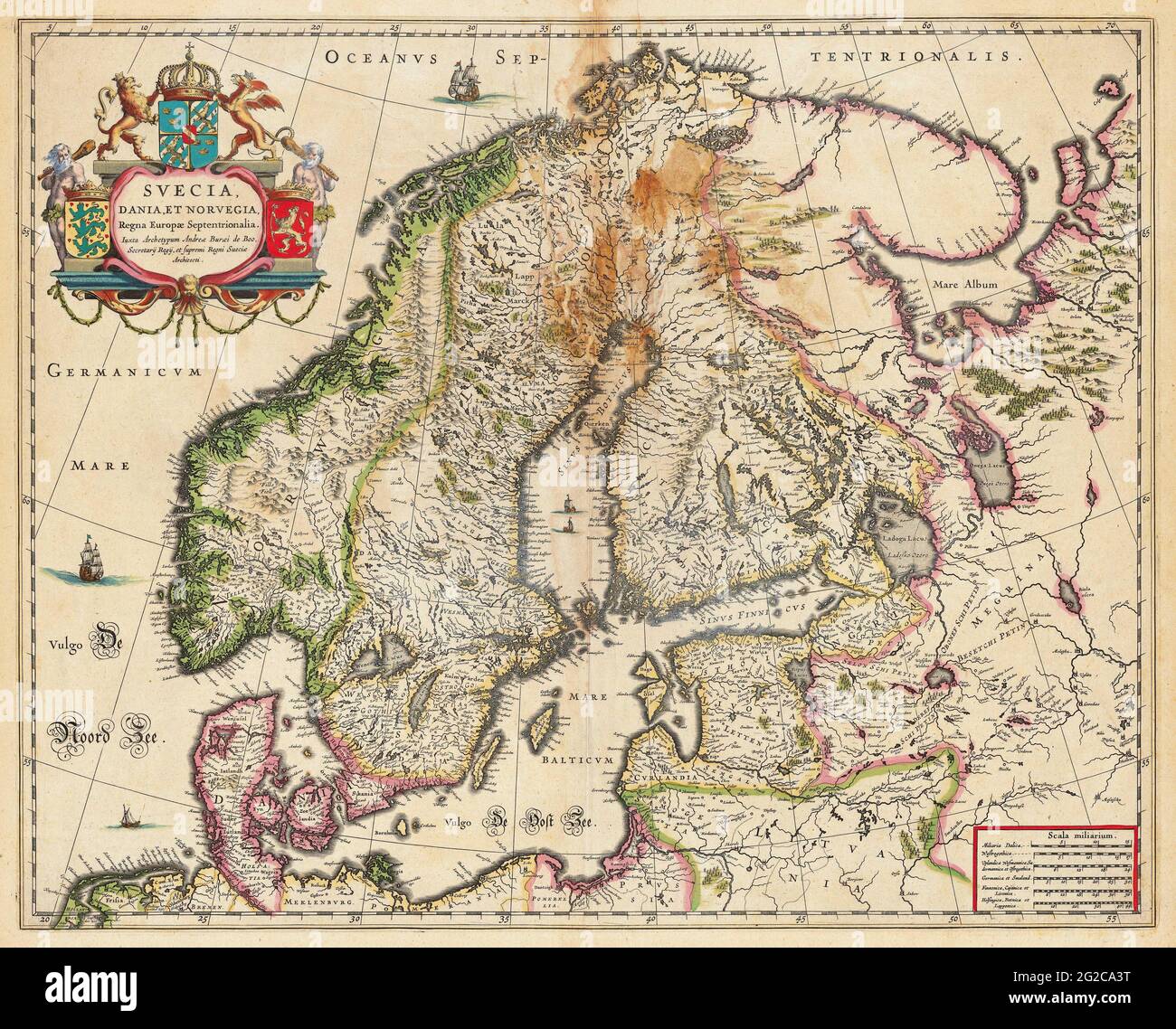 Mappa Europa del Nord, Mappa Europa, Mappa Europa, Mappa Scandinavia, Mappa Scandinavia, Scandinavia Print, Scandinavia Poster, Scandinavia Art, Europe Map Foto Stock