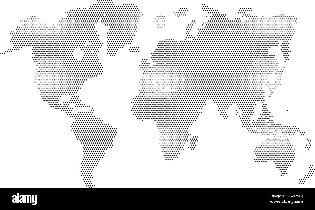 mappa del mondo punteggiata. Illustrazione vettoriale Illustrazione Vettoriale