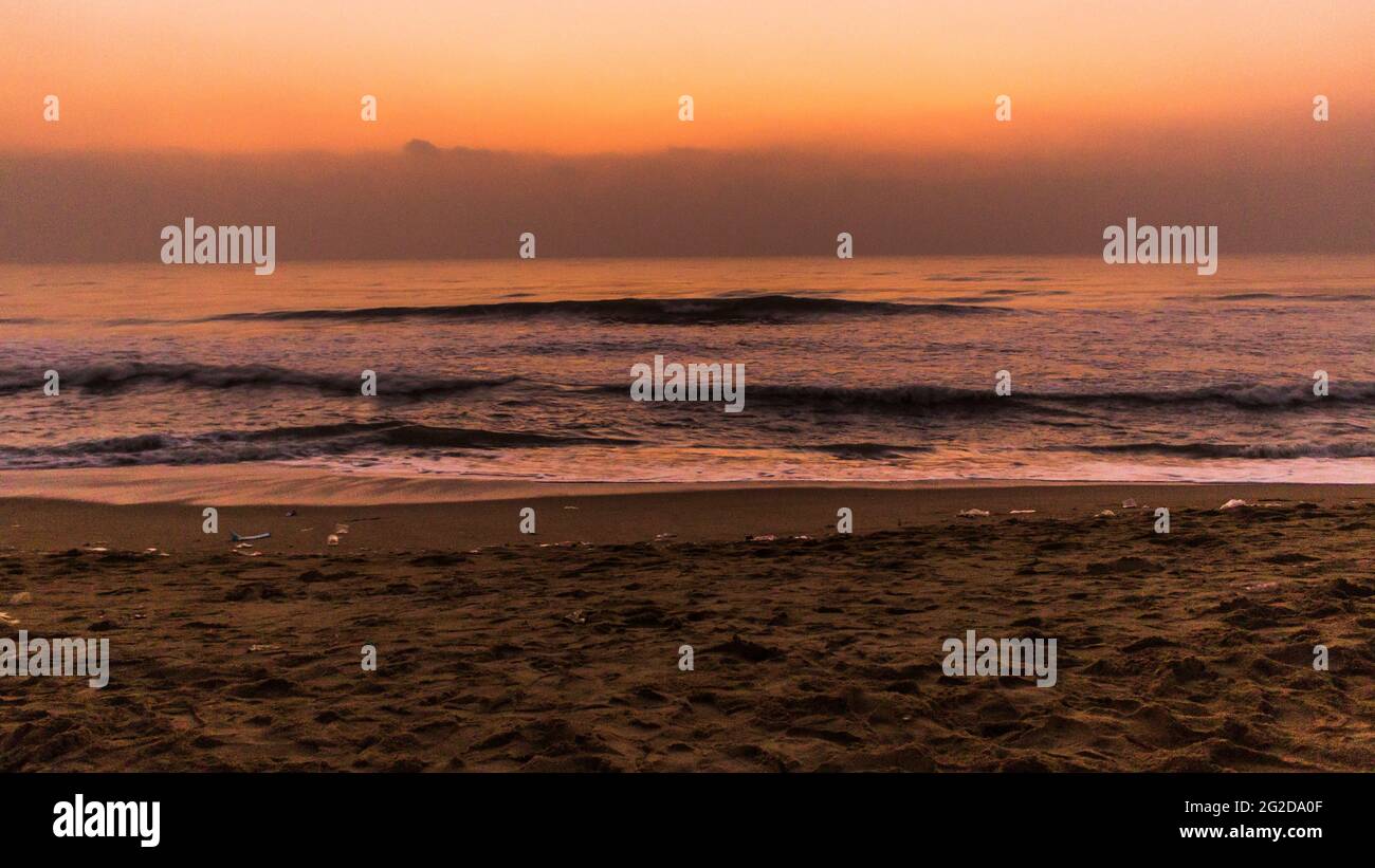 Elliot's Beach a Chennai la mattina Foto Stock