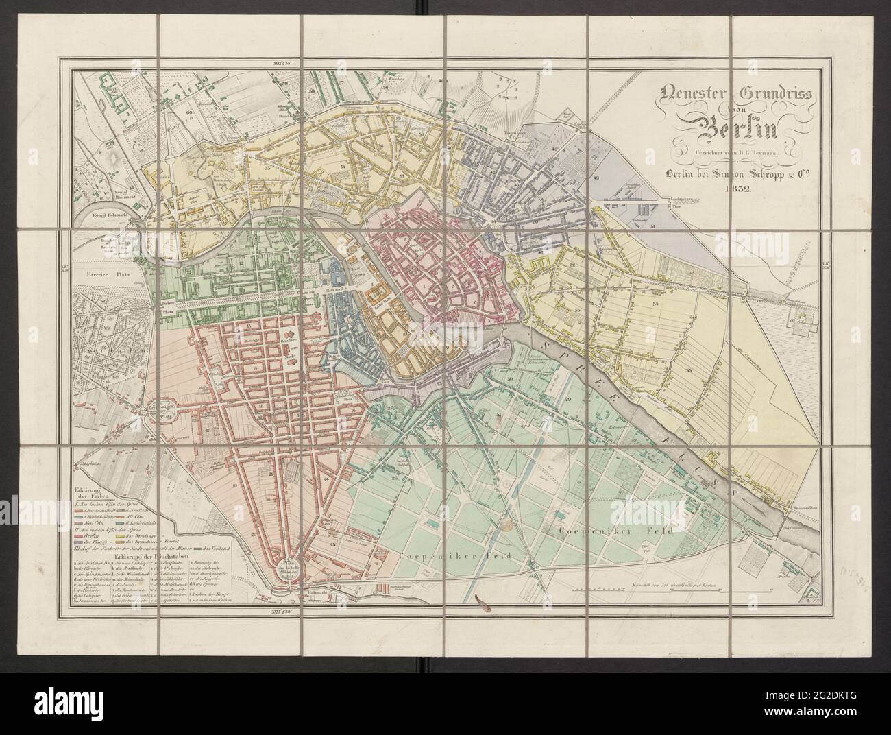 Mappa di Berlino, Mappa di Berlino, Mappa di Berlino vecchia, Mappa di Berlino retro, Mappa di Berlino vintage, Città di Berlino, Germania Mappa, Mappa della Germania, retro Germania Mappa, Old Map Foto Stock