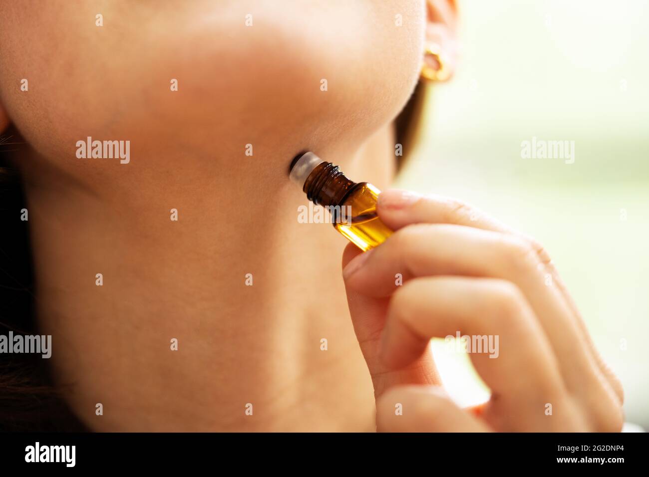Olio essenziale Aromatherapy pelle cura di bellezza organica Foto Stock