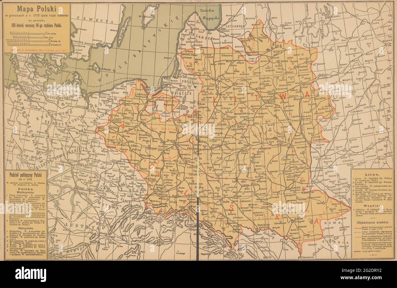 Polonia Mappa, Mappa di Polonia, Polonia, Polonia Stampa mappa, Old Europe Mappa, Mappa d'Europa, Mappa Europa, Mappa Europa d'epoca, Arte Mappa Vecchia, Mappa retro Foto Stock