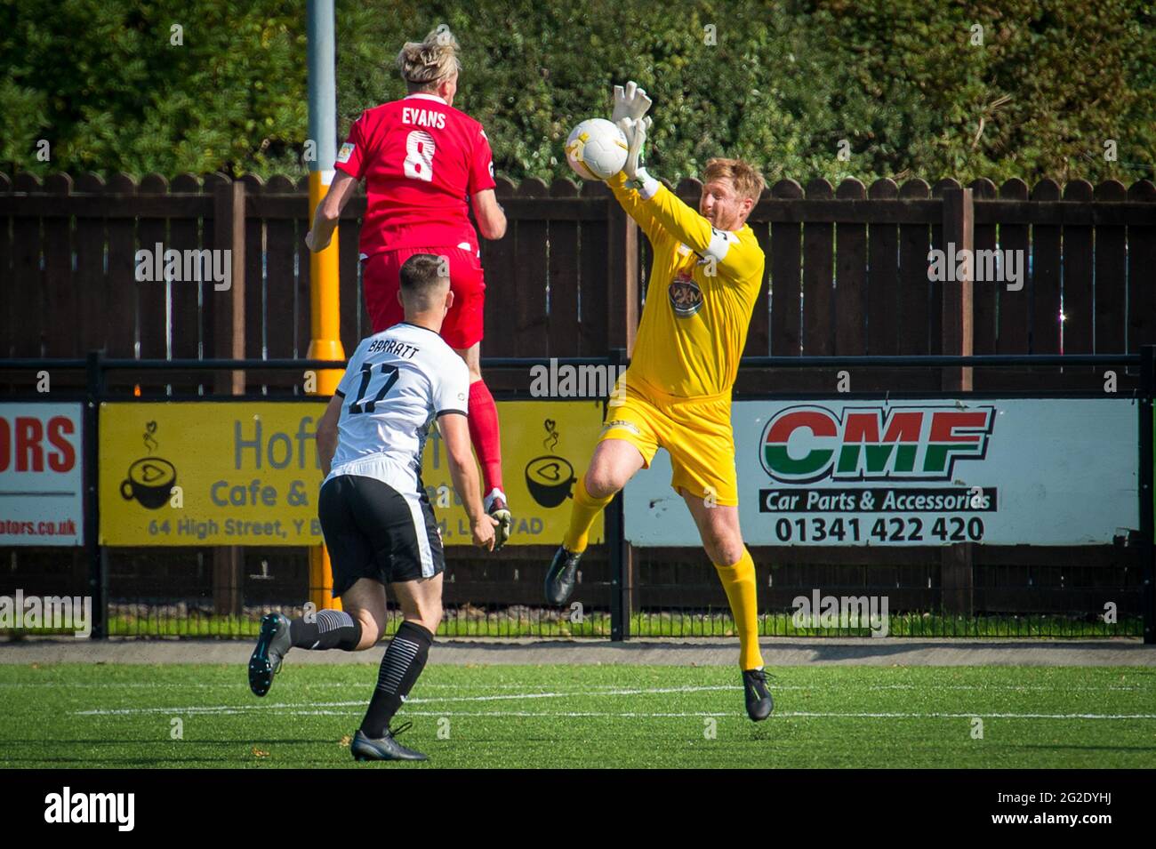 Bala, Galles. 20 settembre 2020. JD Cymru Premier match tra Bala Town e Cefn Druids. Foto Stock