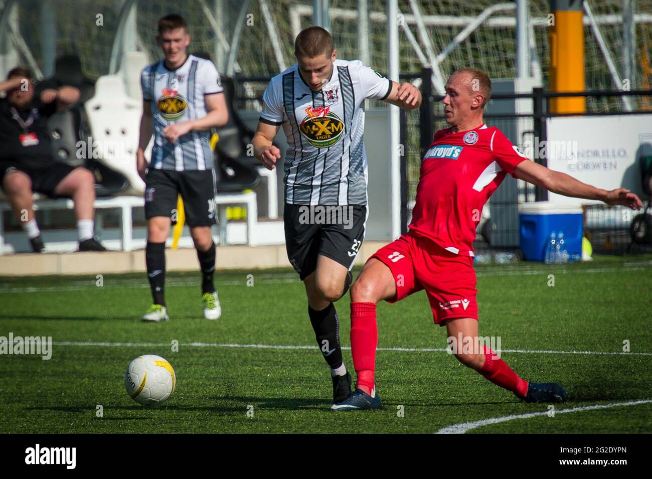 Bala, Galles. 20 settembre 2020. JD Cymru Premier match tra Bala Town e Cefn Druids. Foto Stock