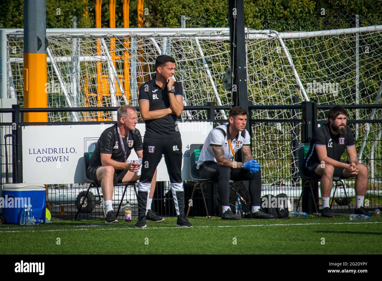 Bala, Galles. 20 settembre 2020. JD Cymru Premier match tra Bala Town e Cefn Druids. Foto Stock