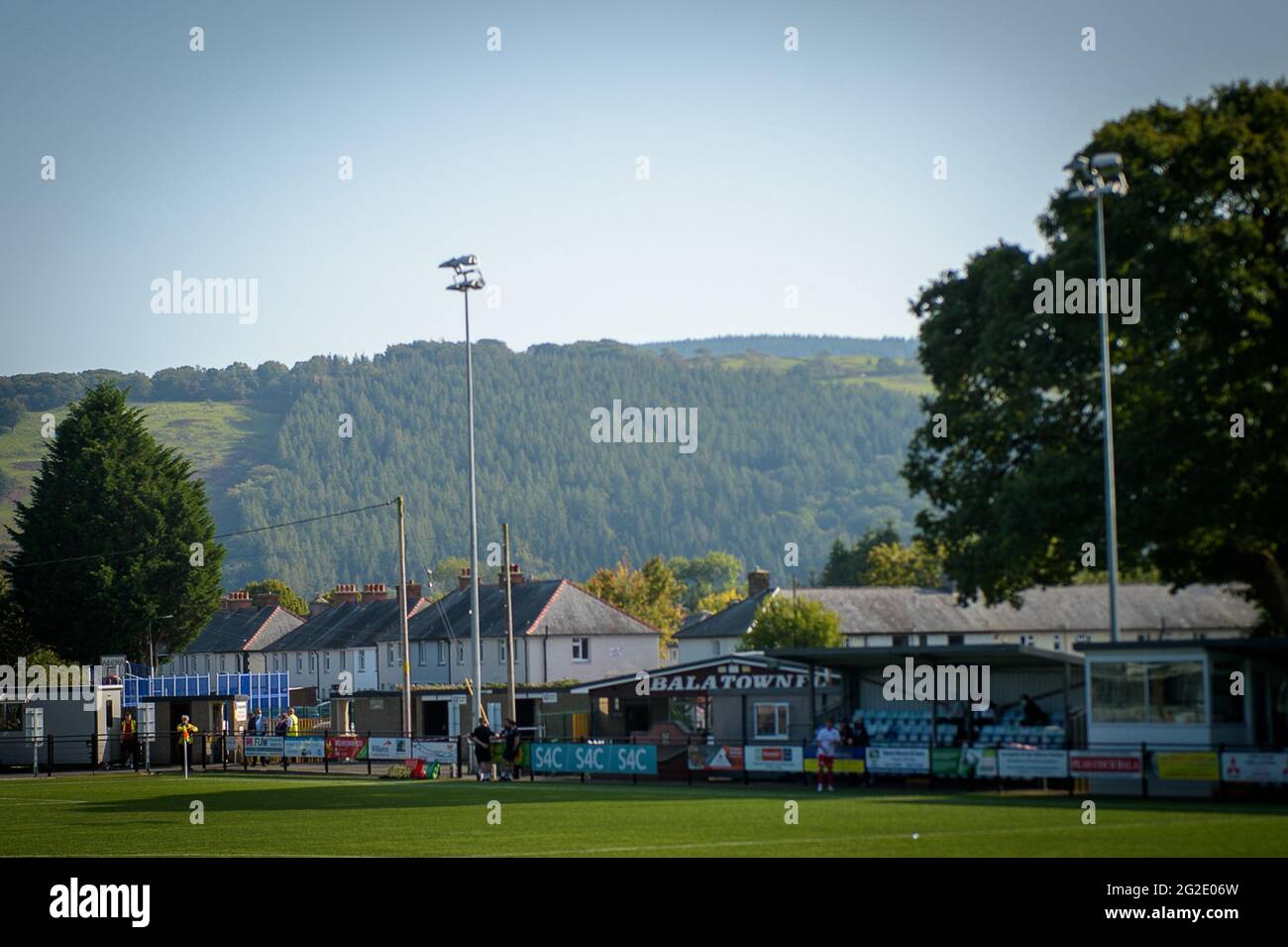 Bala, Galles. 20 settembre 2020. JD Cymru Premier match tra Bala Town e Cefn Druids. Foto Stock