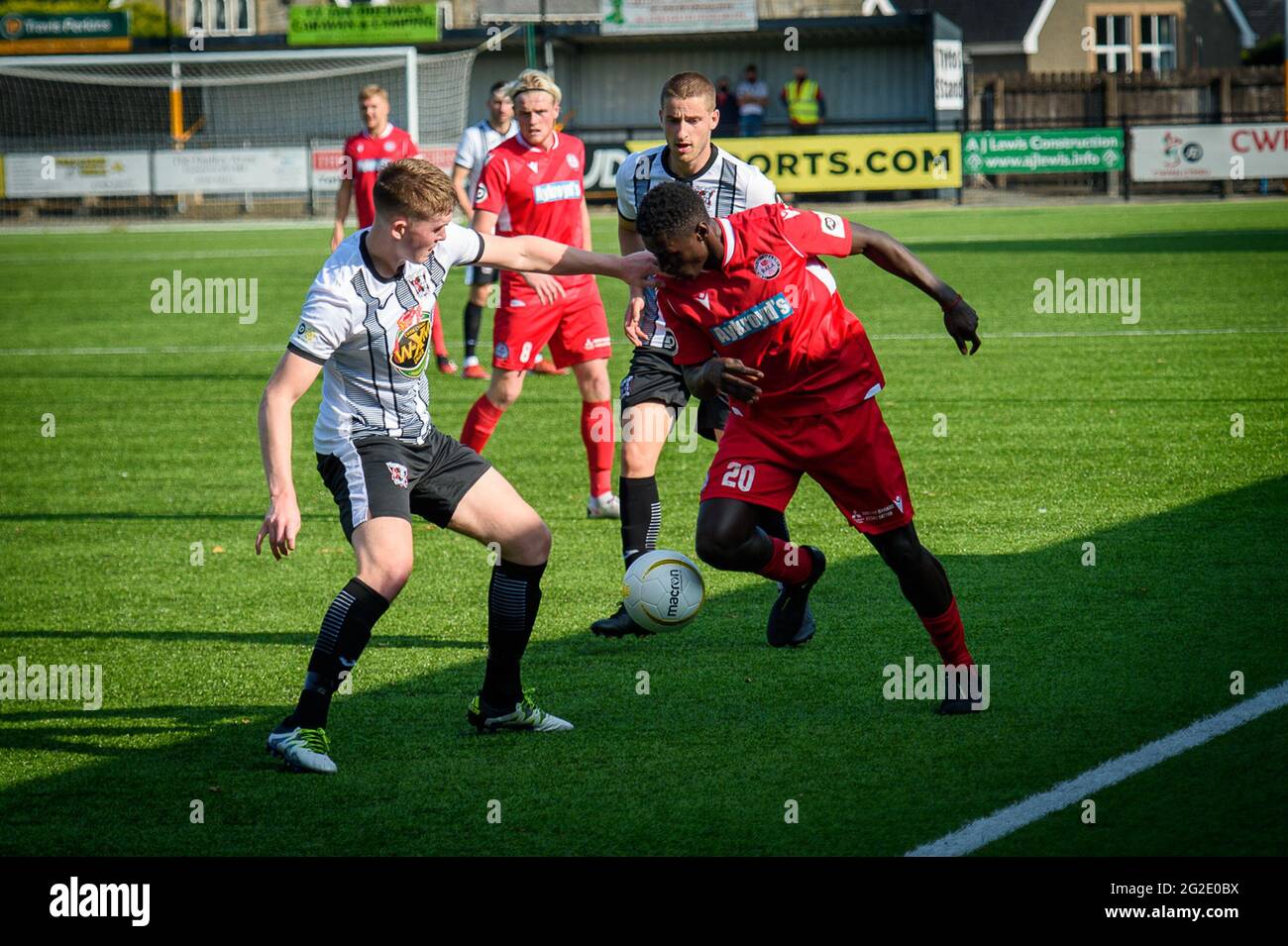 Bala, Galles. 20 settembre 2020. JD Cymru Premier match tra Bala Town e Cefn Druids. Foto Stock