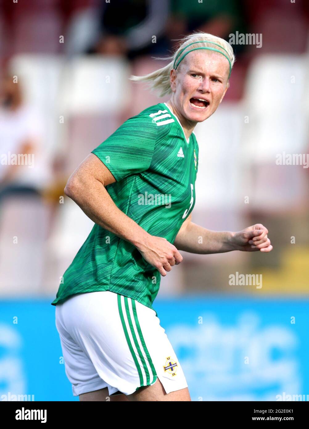 Julie Nelson dell'Irlanda del Nord durante la partita internazionale amichevole al Seaview Stadium, Belfast. Data immagine: Giovedì 10 giugno 2021. Foto Stock