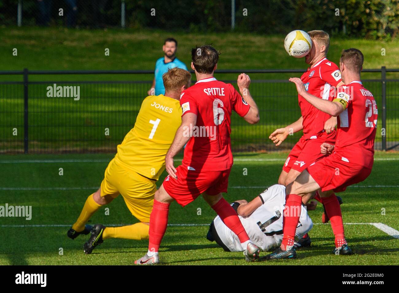 Bala, Galles. 20 settembre 2020. JD Cymru Premier match tra Bala Town e Cefn Druids. Foto Stock