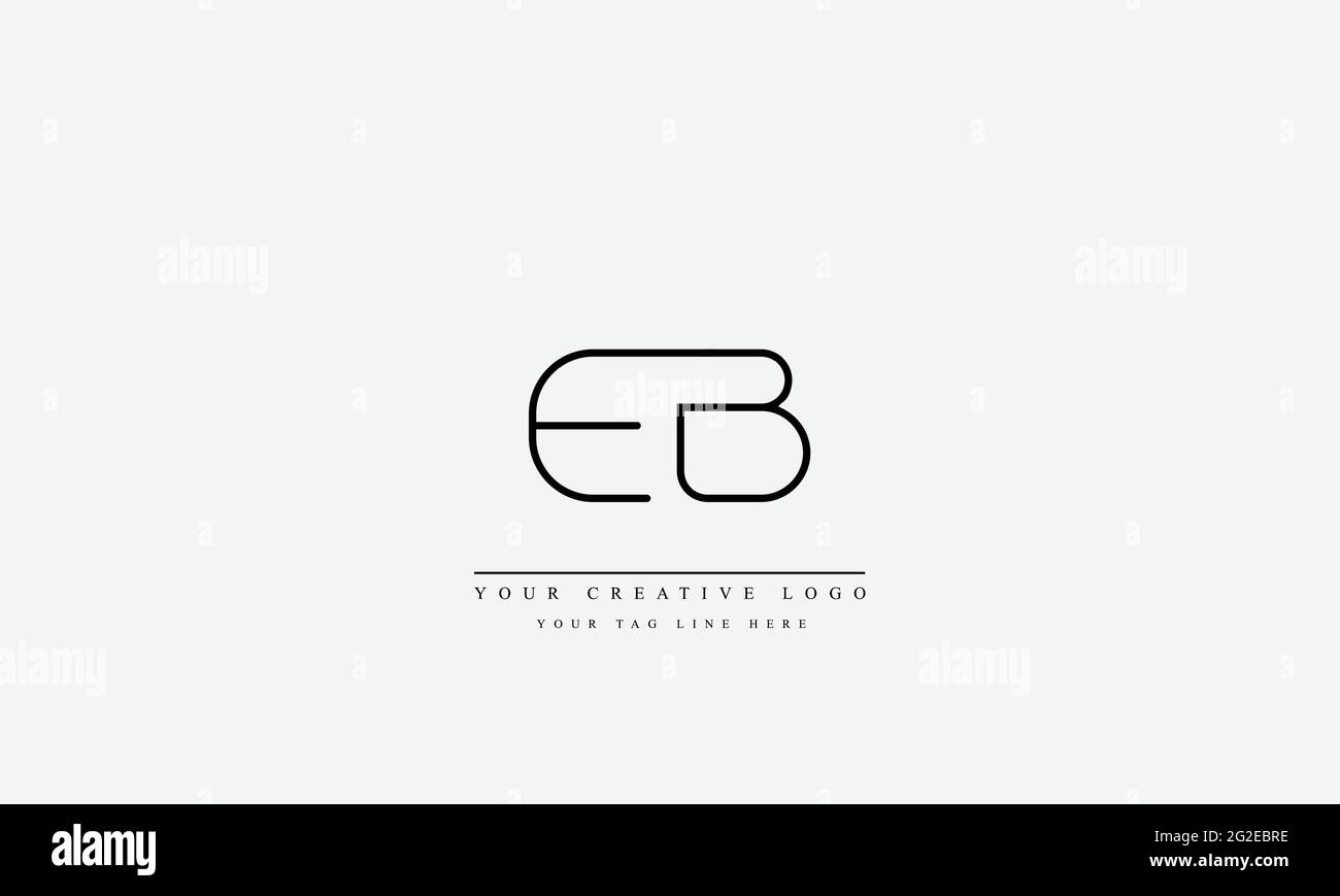 Letter Logo Design con Creative Modern Trendy Typography EB BE Illustrazione Vettoriale