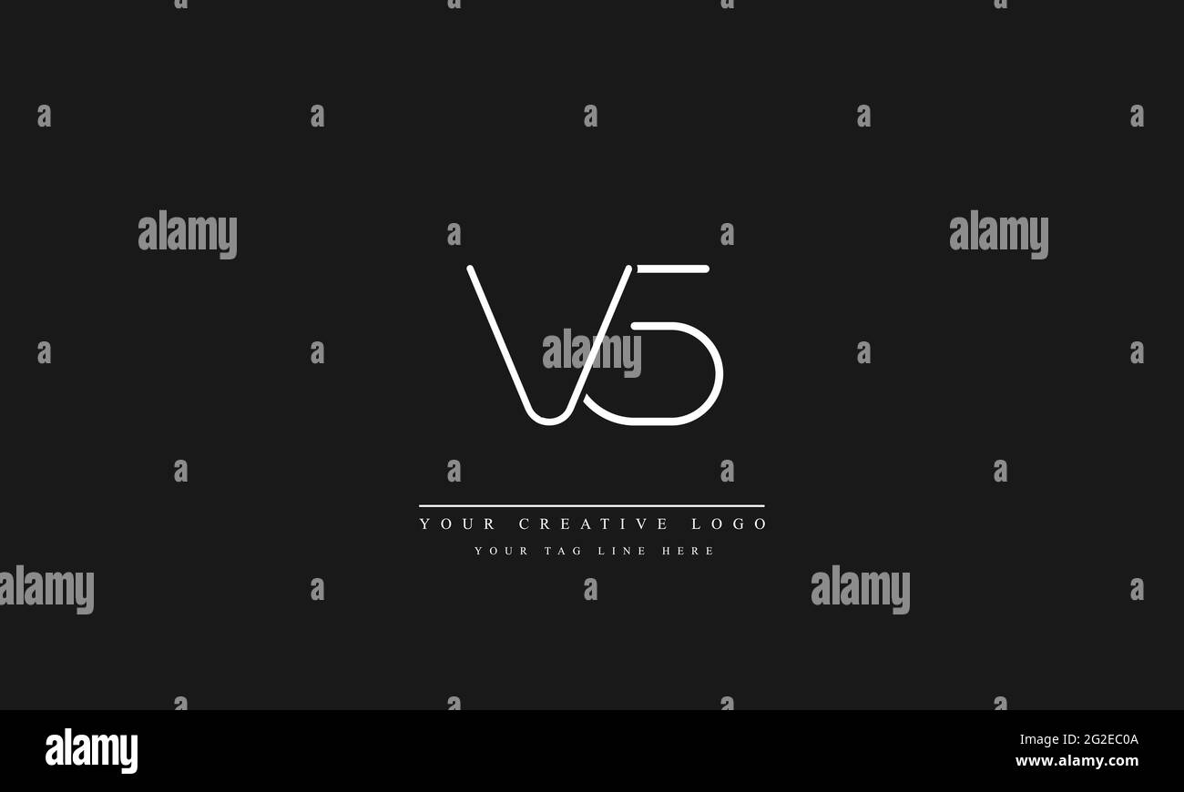 Letter Logo Design con Creative Modern Trendy Typography VG GV Illustrazione Vettoriale