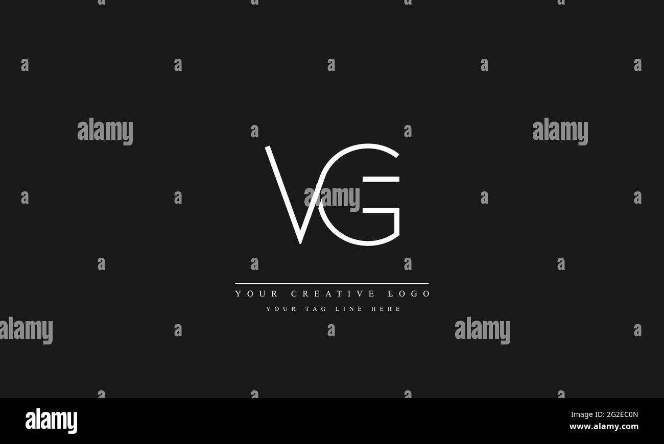 Letter Logo Design con Creative Modern Trendy Typography VG GV Illustrazione Vettoriale