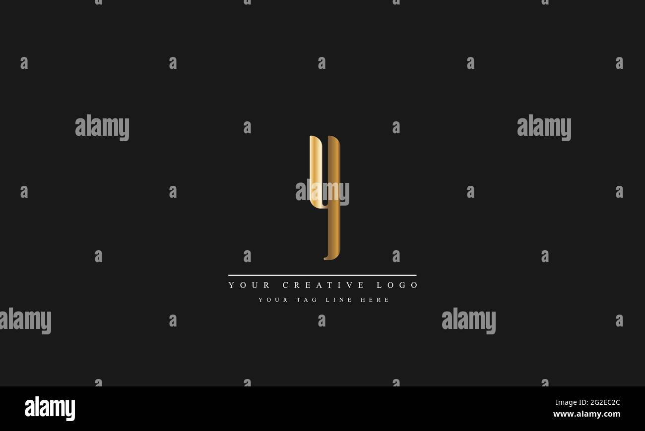 Letter Logo Design con Creative moderna Typography trendy Y YY Illustrazione Vettoriale