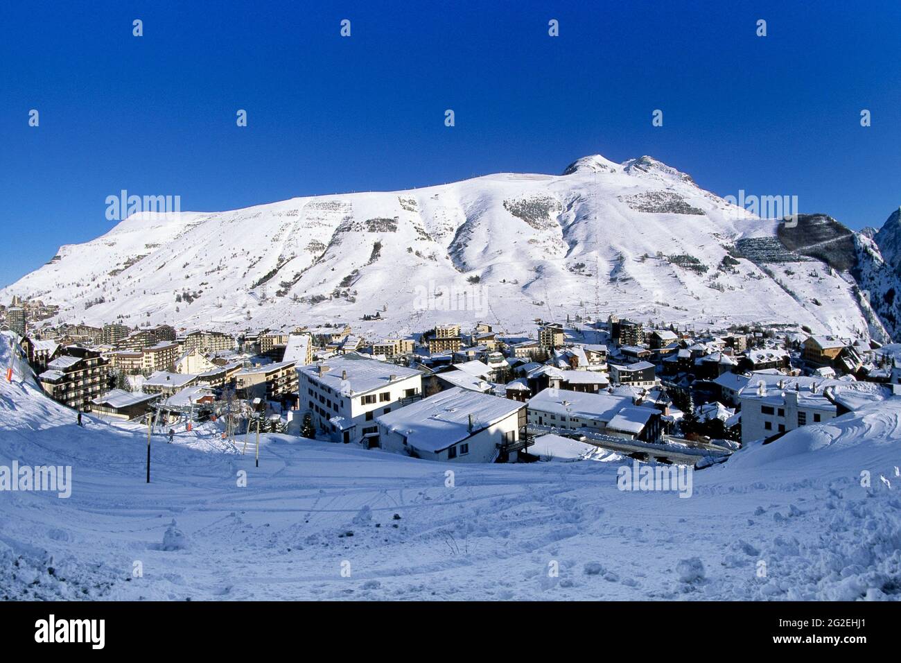 FRANCIA. ISERE (38) STAZIONE SCIISTICA LES DEUX ALPES Foto Stock