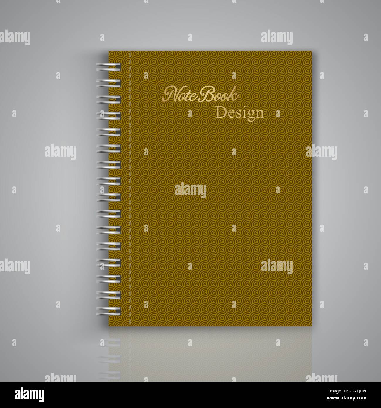 Copertina per notebook con motivo geometrico. Design per sfondo, decorativo, rivista, album, diary.Vector illustration.Eps10 Illustrazione Vettoriale