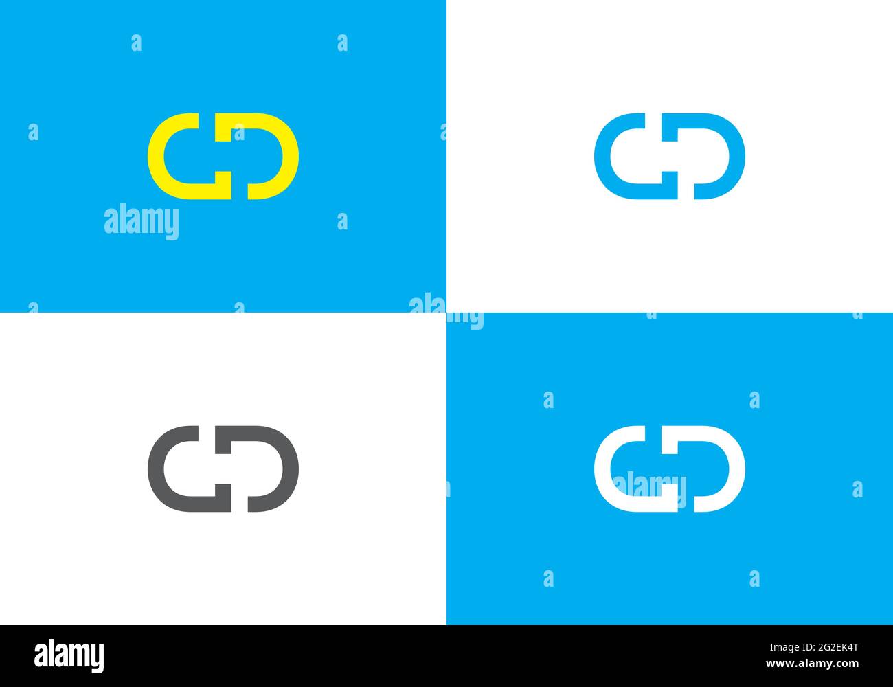 Idea o concetto iniziale del logo DD Letter Illustrazione Vettoriale