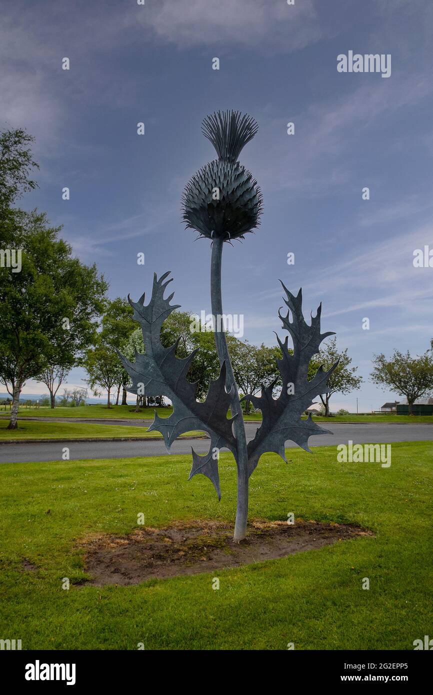 Il famoso Old Blacksmith Shop a Gretna Green, Scozia, Regno Unito Foto Stock