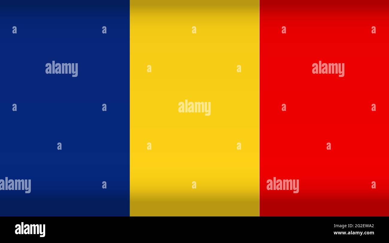 Bandiera vettoriale della Romania. Simbolo di colore isolato Illustrazione Vettoriale