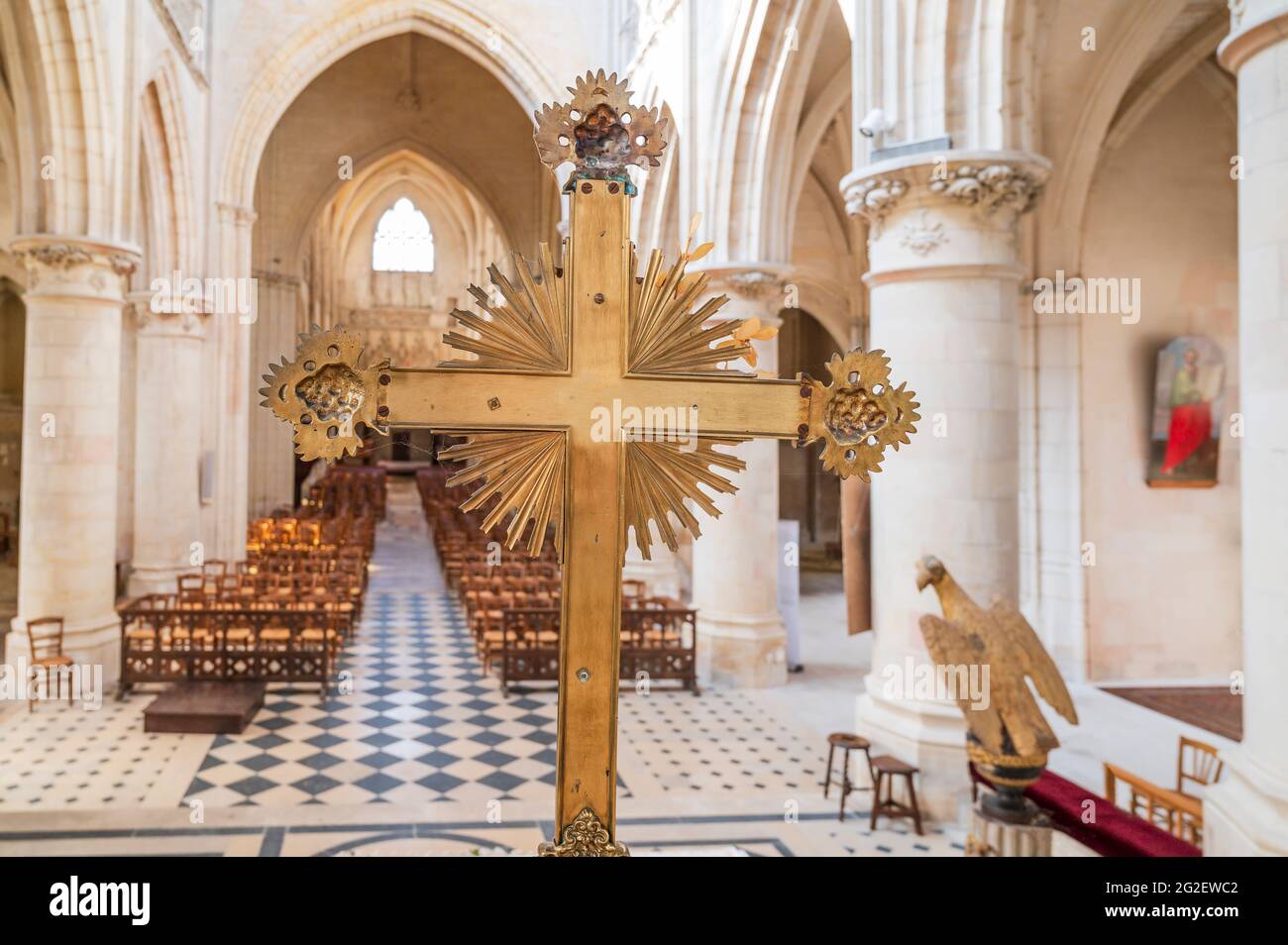 Chiesa della Santissima Trinità (Église de la Trinité) a Falaise, Calvados, Francia Foto Stock