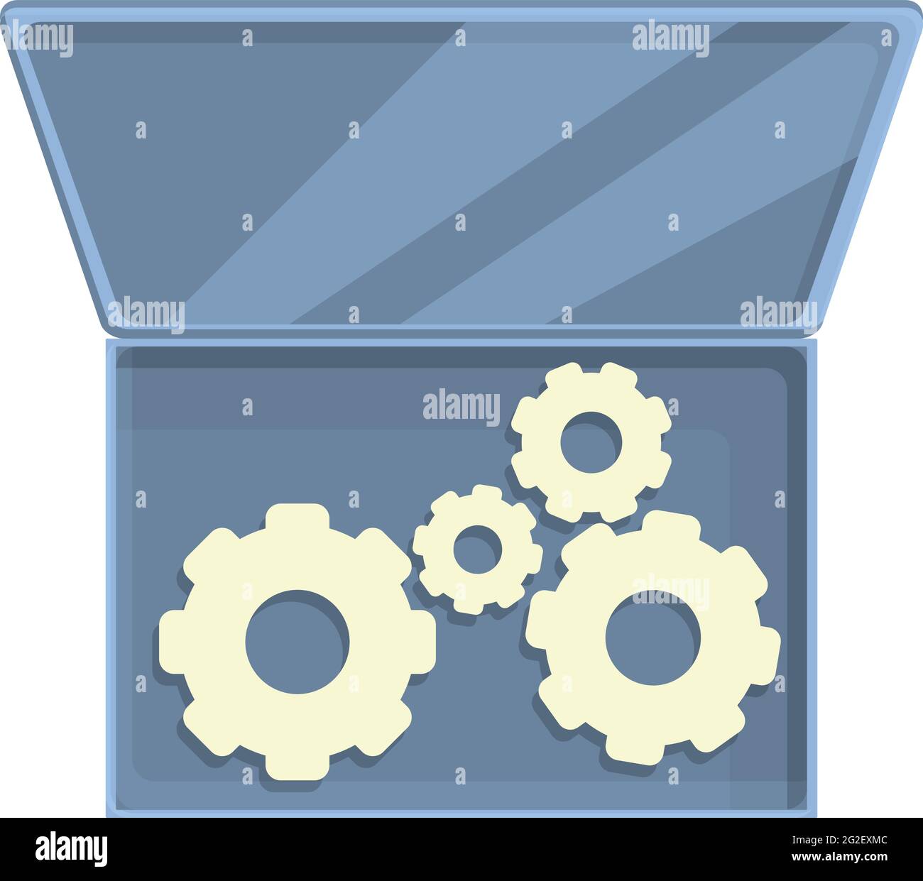 Icona di riparazione del computer portatile Gear. Icona vettoriale per la riparazione di un computer portatile Cartoon of Gear per il web design isolato su sfondo bianco Illustrazione Vettoriale