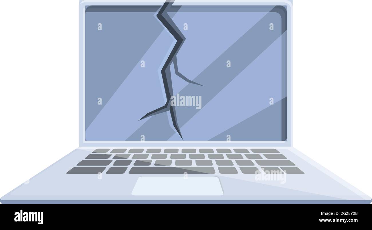 Icona di riparazione dello schermo del computer portatile rotta. Cartoon di  schermo rotto laptop riparazione icona vettore per web design isolato su  sfondo bianco Immagine e Vettoriale - Alamy
