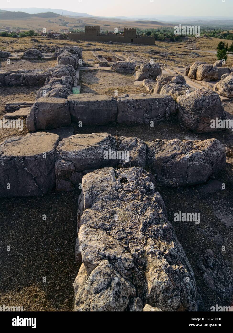 Sito archeologico di Hattusa in Turchia simbolo di archeologia, Cappadocia Foto Stock