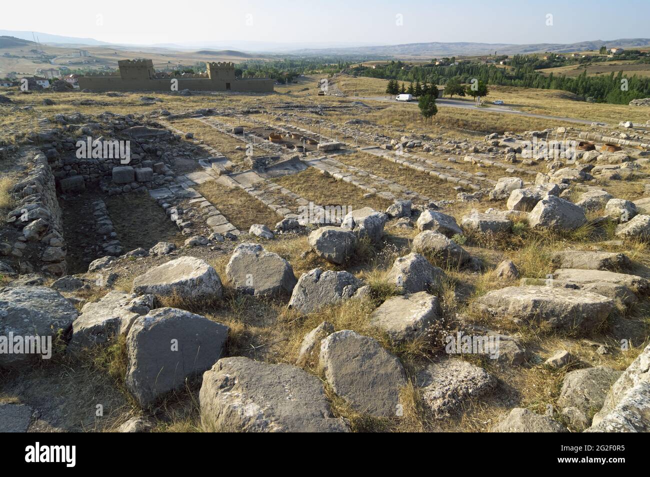 Sito archeologico di Hattusa in Turchia simbolo di archeologia, Cappadocia Foto Stock