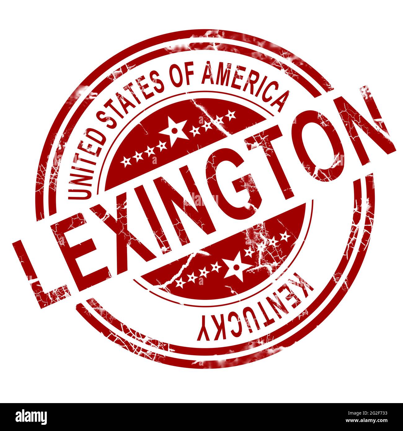 Red Lexington con sfondo bianco, rendering 3D Foto Stock