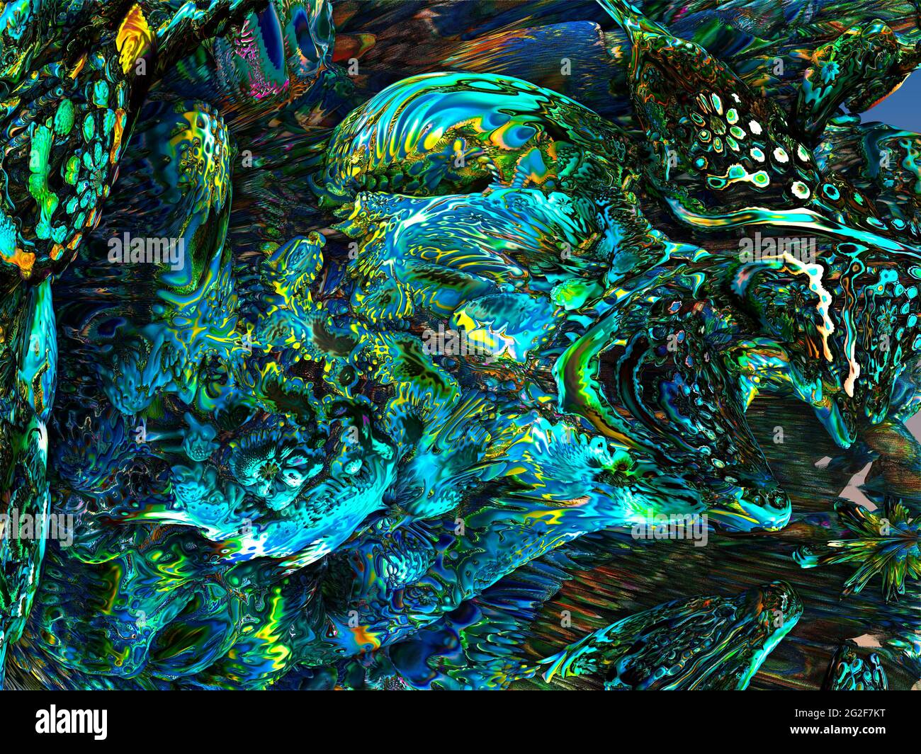 Foto di fabbricazione di un colore composito di vernice. Miscelazione della vernice acrilica in diversi colori. Marsanguinato. Foto Stock