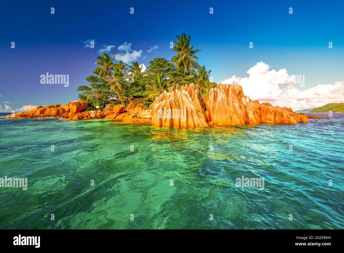 Pierre Island alle Seychelles Foto Stock