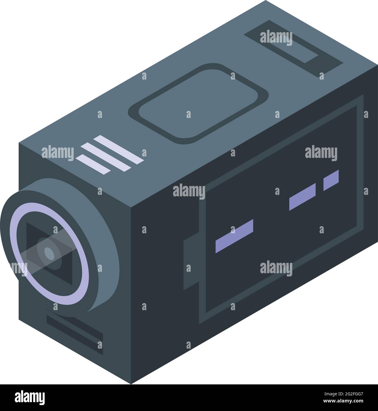 Icona della videocamera del blog fitness. Isometrica di Fitness blog fotocamera vettore icona per web design isolato su sfondo bianco Illustrazione Vettoriale