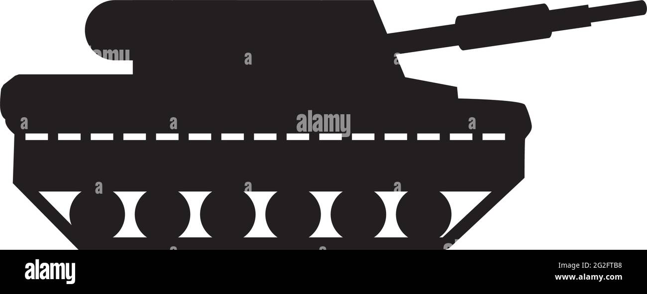 Modello vettoriale di disegno del logo dell'arma del serbatoio Illustrazione Vettoriale