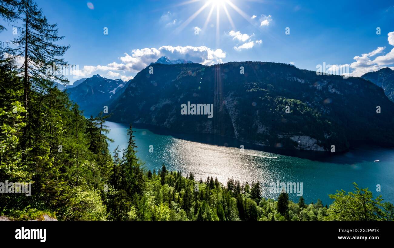 Sonnen bei den Königsbachfällen Foto Stock