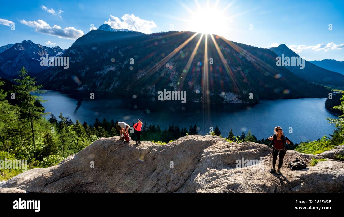 Sonnen bei den Königsbachfällen Foto Stock