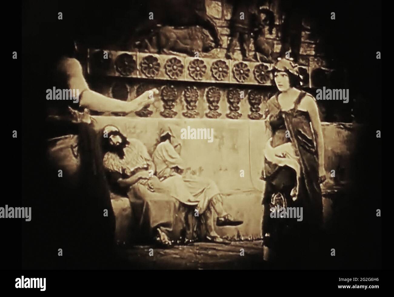 Vintage ancora della vita antica di Babilonia dal film dei primi anni del 1900 Intollerance Foto Stock