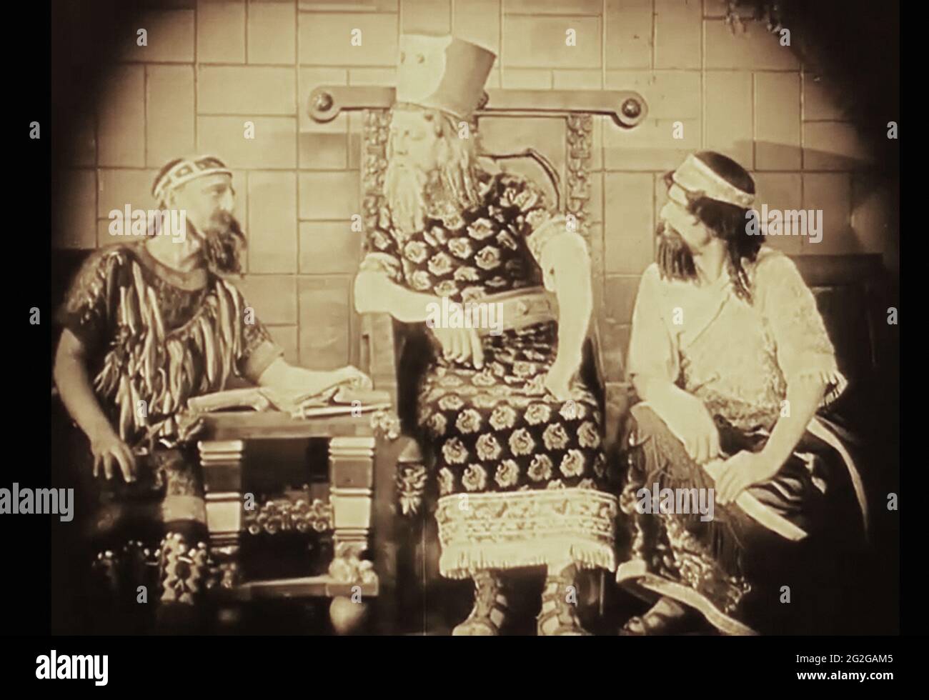 Vintage ancora della vita antica di Babilonia dal film dei primi anni del 1900 Intollerance Foto Stock