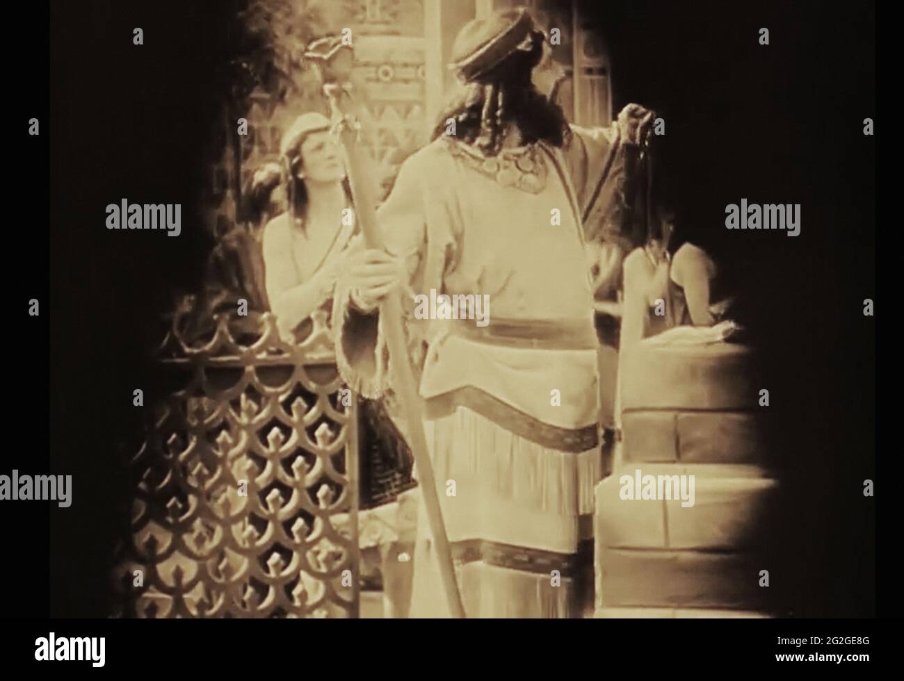 Vintage ancora della vita antica di Babilonia dal film dei primi anni del 1900 Intollerance Foto Stock