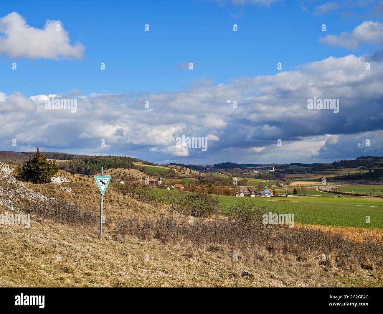 Sul Rolleberg nel Nördlinger Ries, Foto Stock