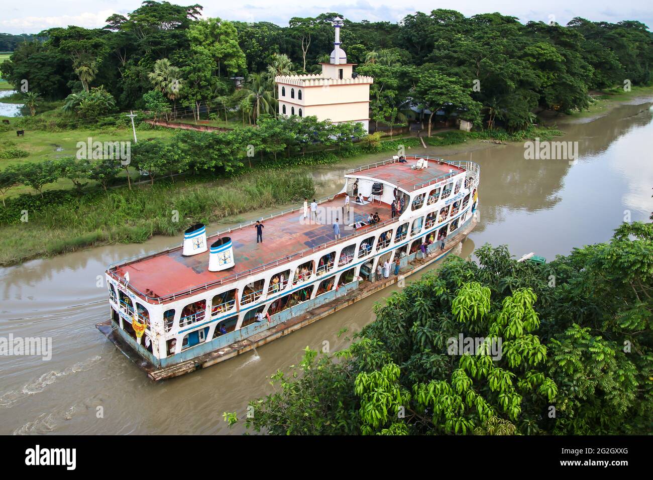 Madaripur, Bangladesh : la bellezza del fiume di Palordi, Madaripur Foto Stock