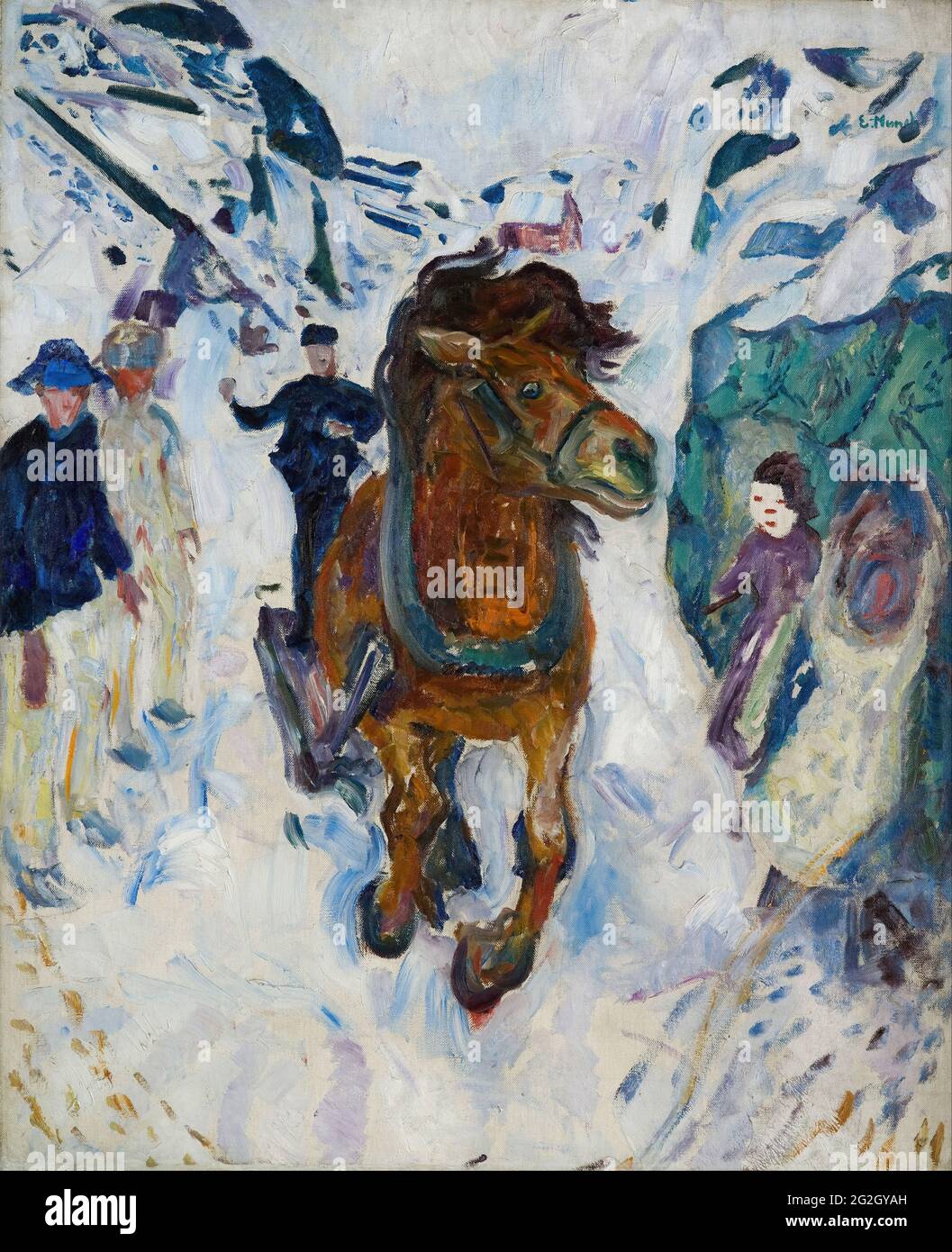 Edvard Munch - Cavallo al galoppo Foto Stock