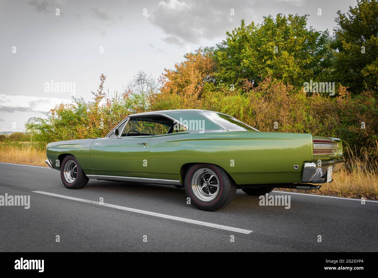 Plymouth Road Runner, costruito nel 1968, muscle car, oldtimer, classico Foto Stock