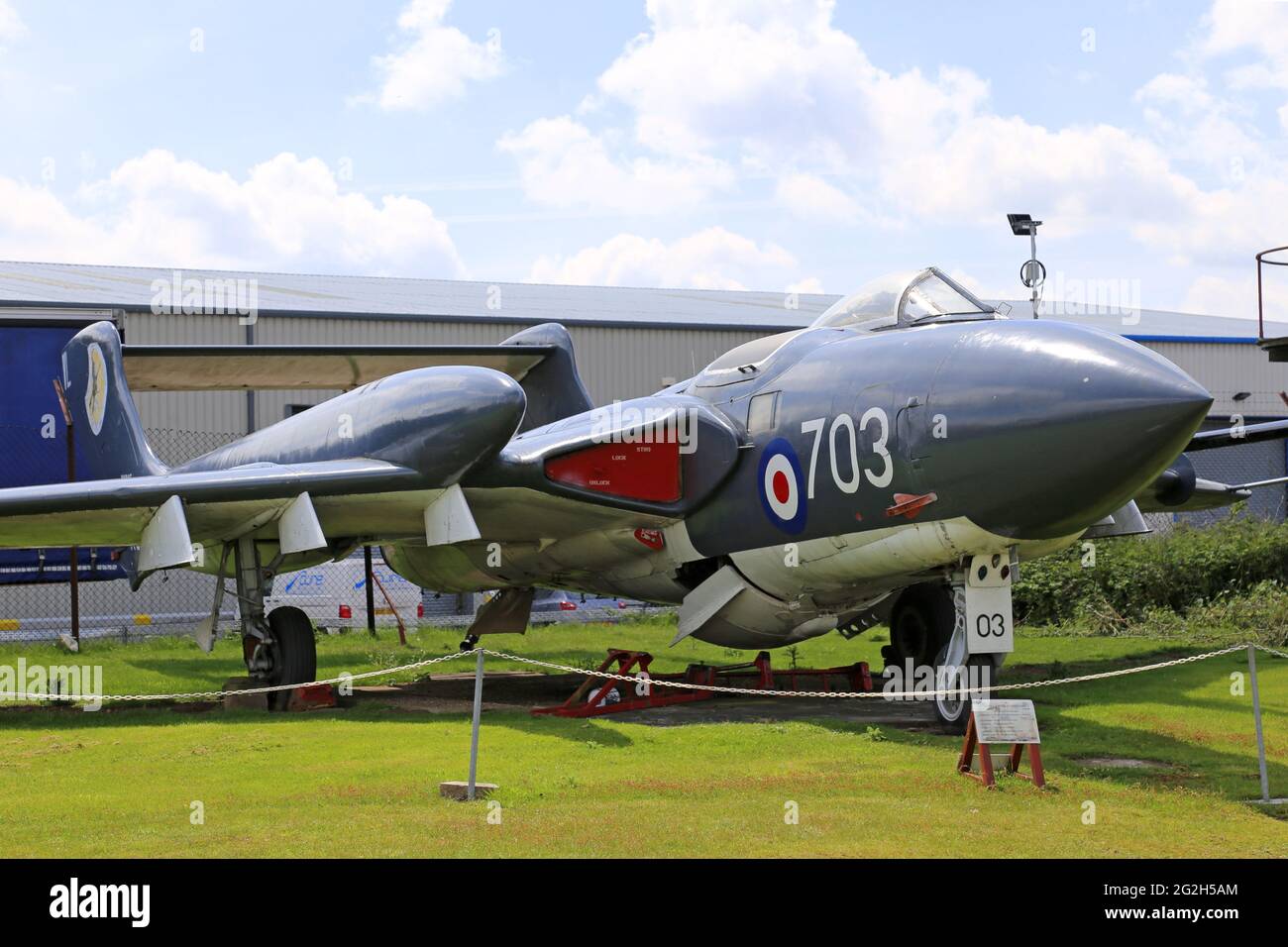 De Havilland Sea Vixen FAW.2 (1959), Midland Air Museum, Coventry Airport, Baginton, Warwickshire, Inghilterra, Gran Bretagna, Regno Unito, Europa Foto Stock