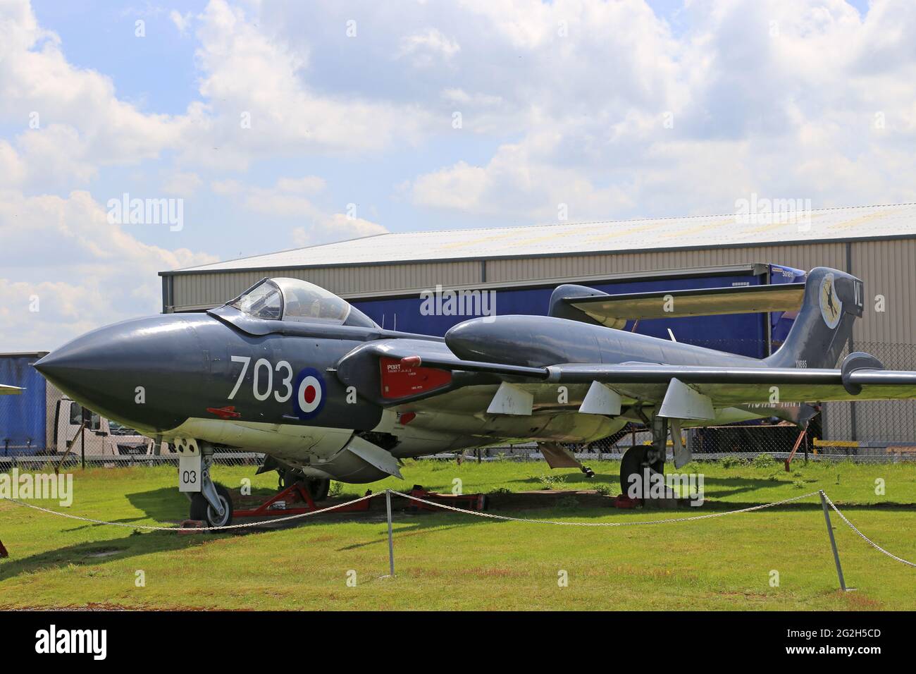 De Havilland Sea Vixen FAW.2 (1959), Midland Air Museum, Coventry Airport, Baginton, Warwickshire, Inghilterra, Gran Bretagna, Regno Unito, Europa Foto Stock