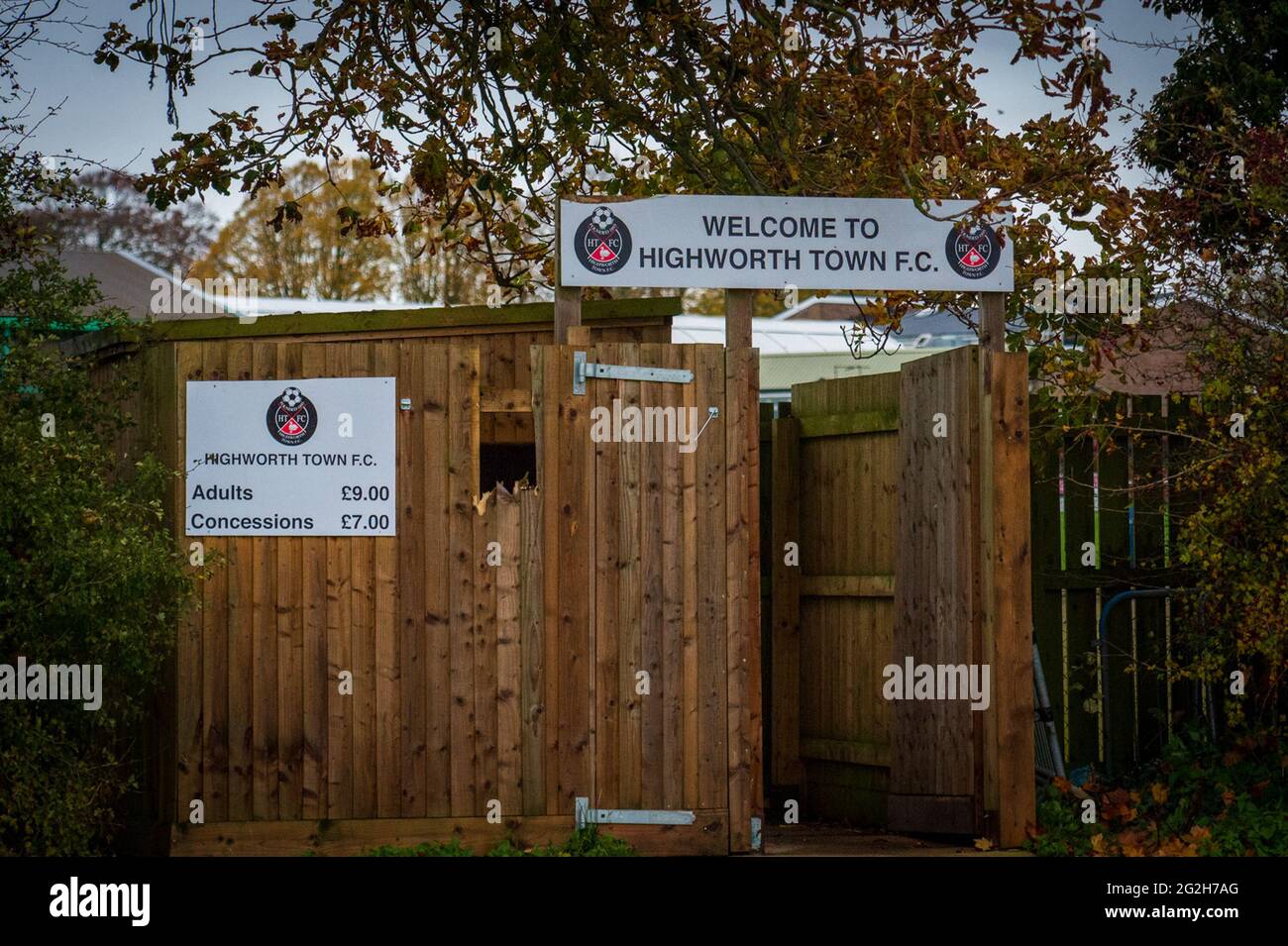 Highworth, Inghilterra. 24 ottobre 2020. The Pitching in Southern Football League Division One South match tra Highworth Town e Winchester City. Foto Stock