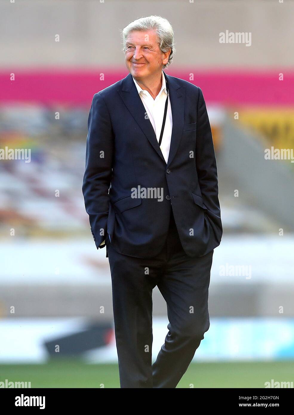 File photo datato 20/07/2020 dell'ex direttore del Crystal Palace Roy Hodgson che ha ricevuto un Comandante dell'Ordine dell'Impero britannico (CBE) per i servizi al calcio nella lista degli onori del compleanno della Regina. Data di emissione: Venerdì 11 giugno 2021. Foto Stock