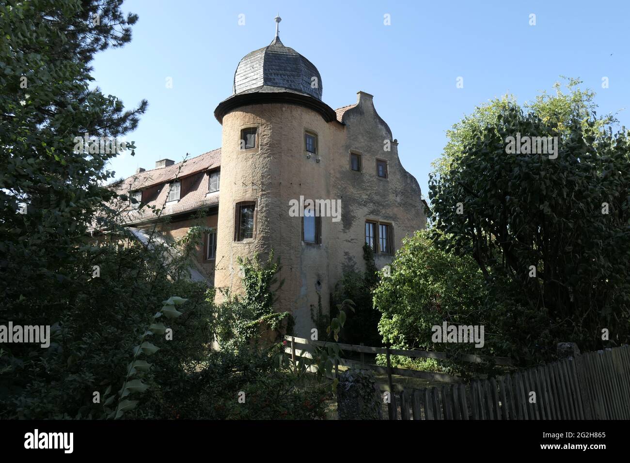 Neuses am Sand Castle, Prichsenstadt, Franconia, Baviera, Germania Foto Stock