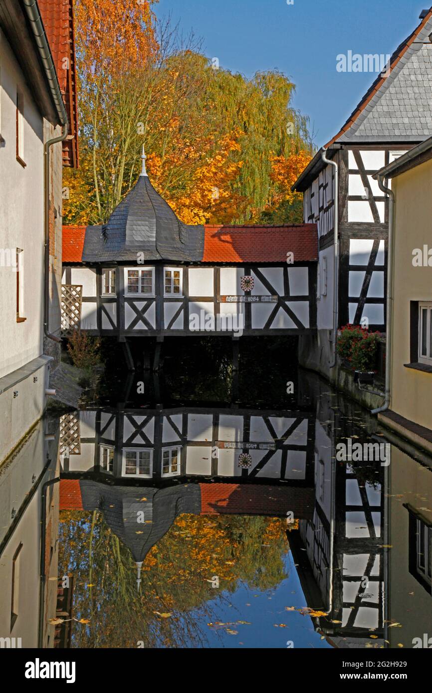 Ponte dei Sospiri, Florstadt-Staden, Wetteraukreis, Assia, Germania Foto Stock