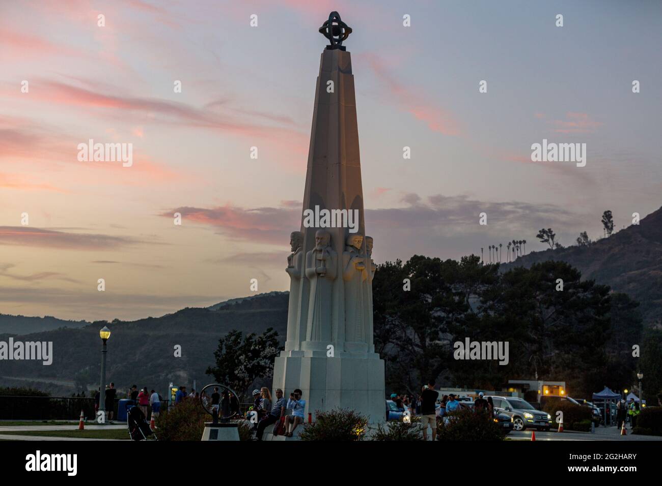 Il famoso museo dell'osservatorio Griffith si trova sulle colline di Hollywood a Los Angeles, California, USA Foto Stock