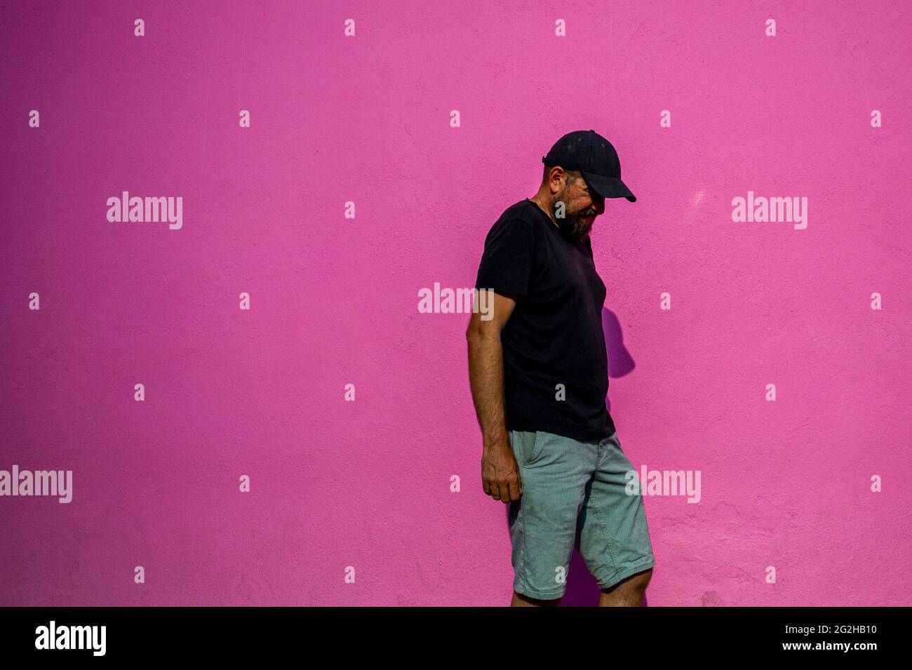 The Pink Wall al Paul Smith Store di Los Angeles, California, USA Foto Stock