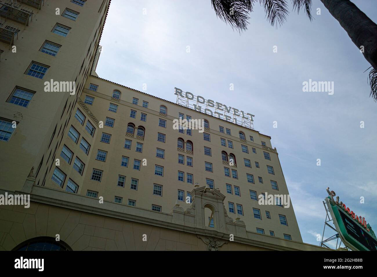 Roosevelt Hotel Hollywood e Los Angeles, California, Stati Uniti d'America Foto Stock